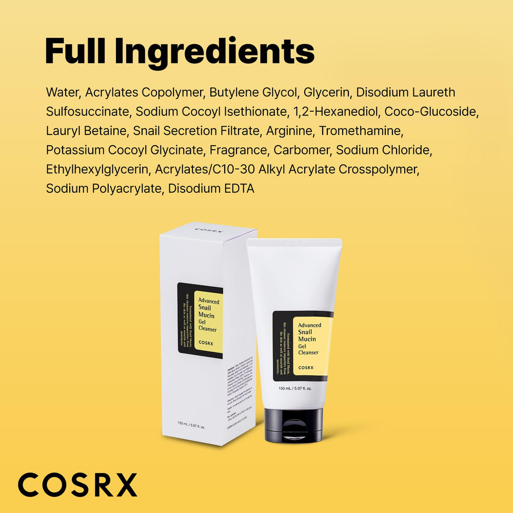 COSRX Advanced Snail Mucin Gel Cleanser after-use glow and comfort