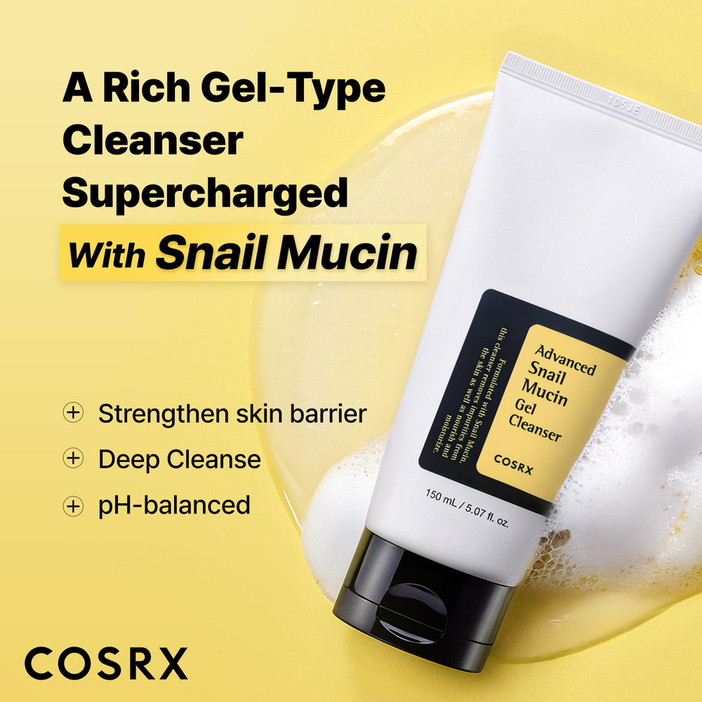 Dense gel texture visible on COSRX cleanser close-up