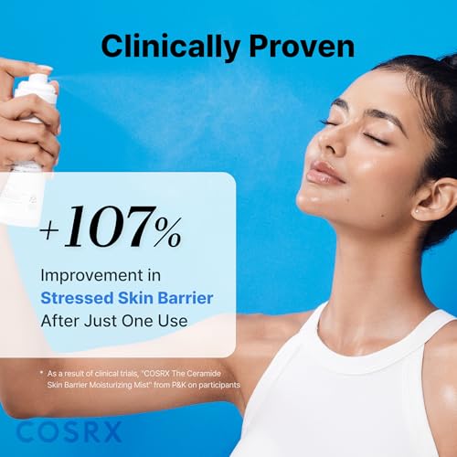 COSRX Barrier formula with ceramides and fatty acids illustrated for healthy skin barrier.
