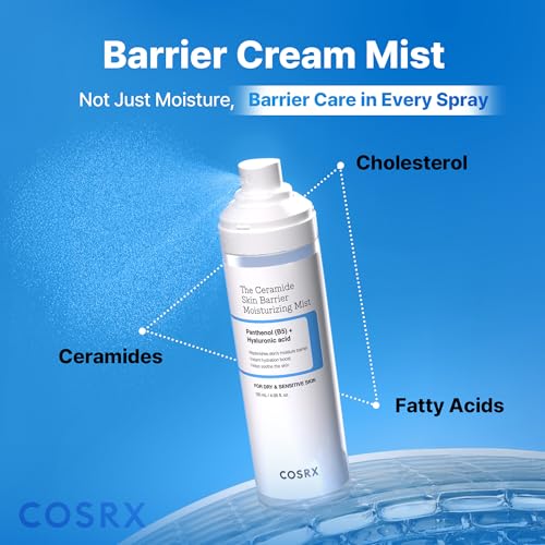 A fine mist from the COSRX barrier spray refreshes the skin instantly.