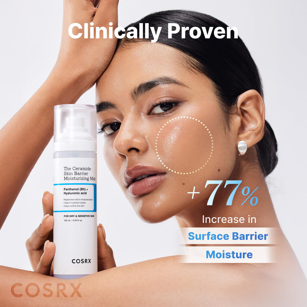 On-the-go COSRX Barrier Cream Face Mist ready for midday refresh.