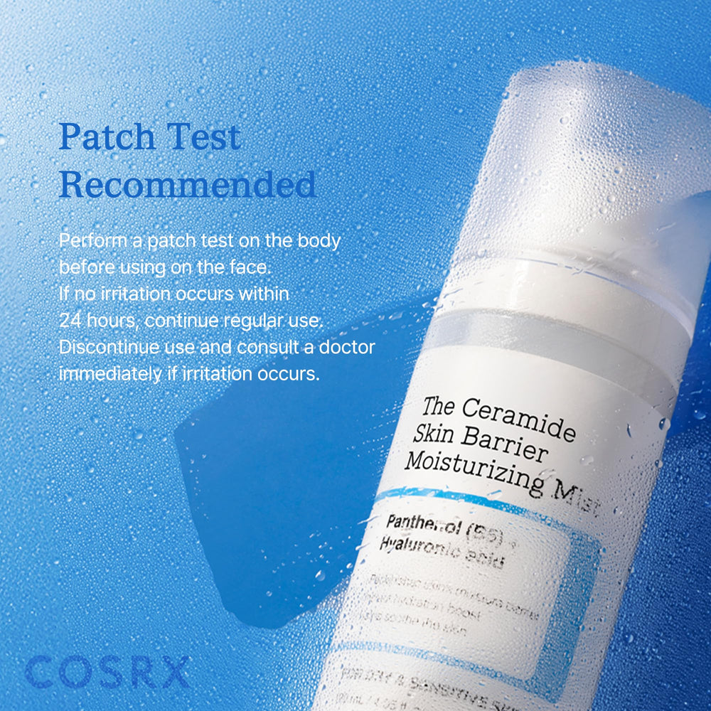 CosRX products including Barrier Cream Mist arranged for a spa-like routine.