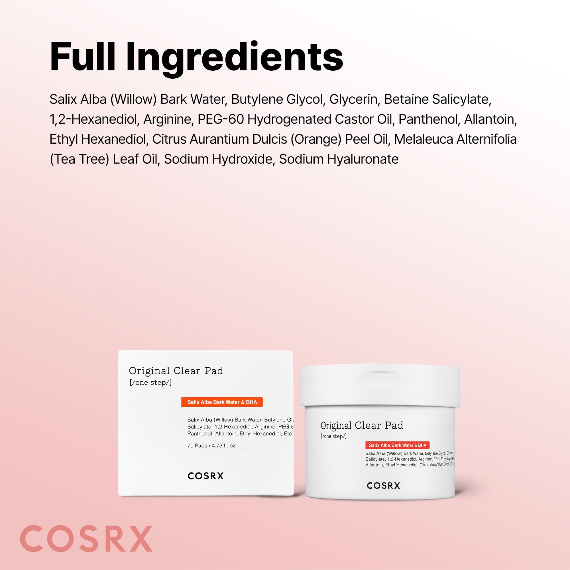 COSRX BHA Toner Pads usage guide for morning and night.