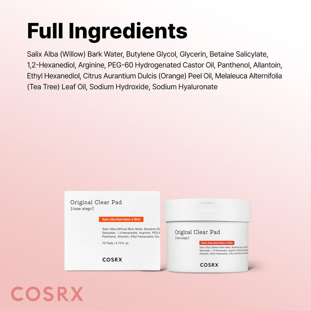 COSRX BHA Toner Pads usage guide for morning and night.