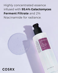 Application on skin with COSRX Galactomyces 95 toner promoting refreshed radiance