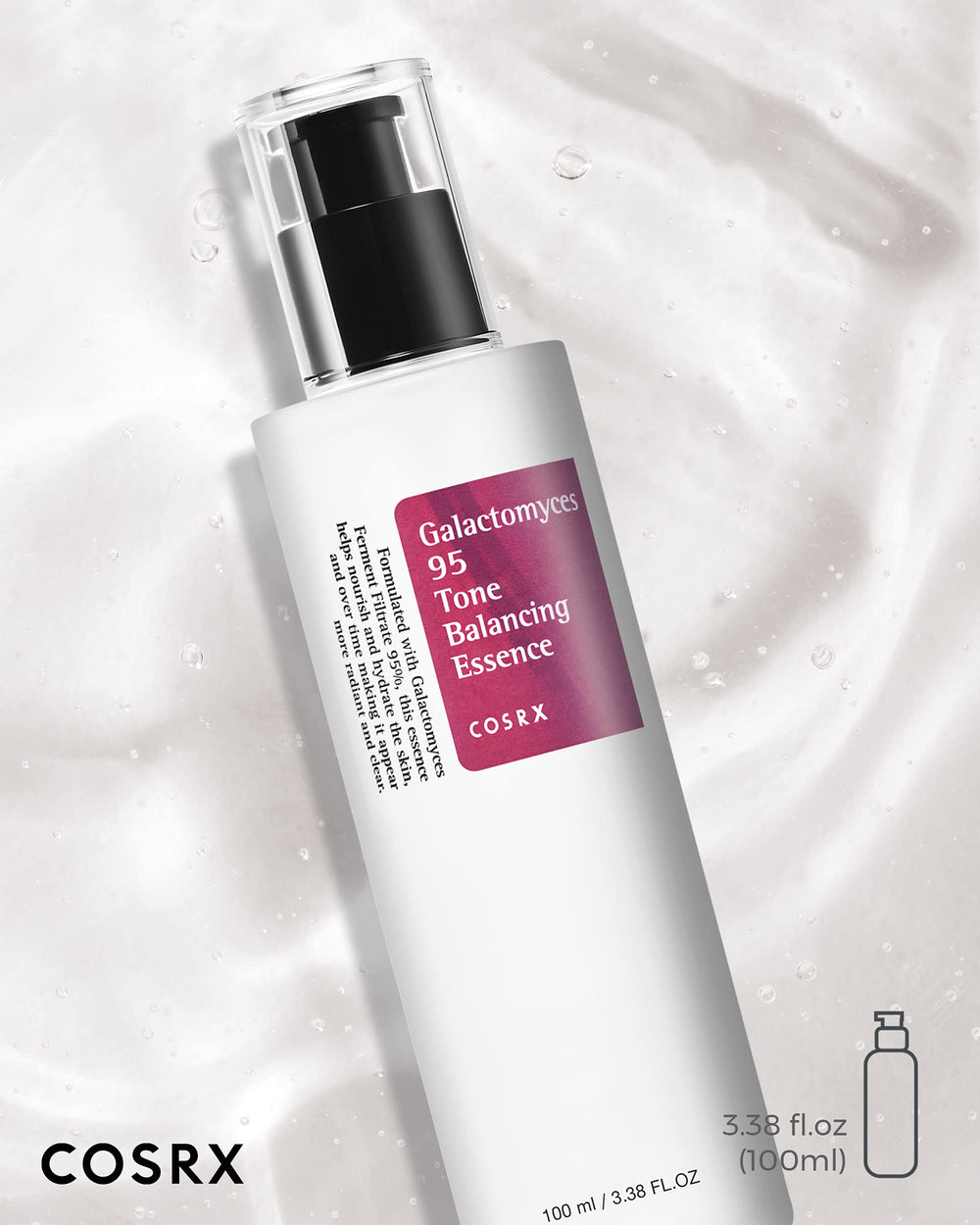 Ingredients panel of COSRX Galactomyces 95 toner notes ferment filtrate for brightening and antioxidant support
