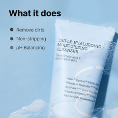 COSRX Hydrium cleanser foamy lather ready for cleansing.