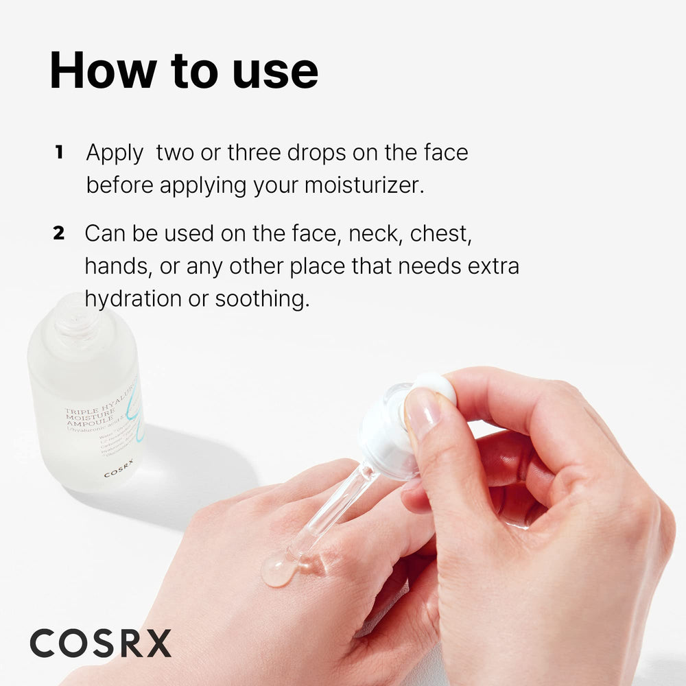 COSRX Hydrium ingredient chart lists sodium hyaluronate and panthenol for moisture.