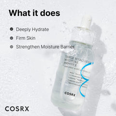 COSRX Hydrium serum swirl demonstrates smooth absorption finish.