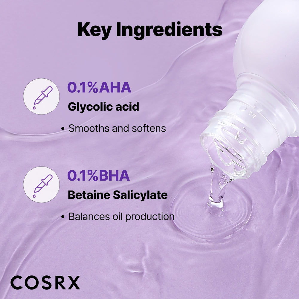 COSRX natural formula label highlighting apple and willow water