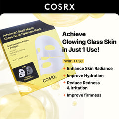 Niacinamide glow detail from COSRX mask for brightened complexion