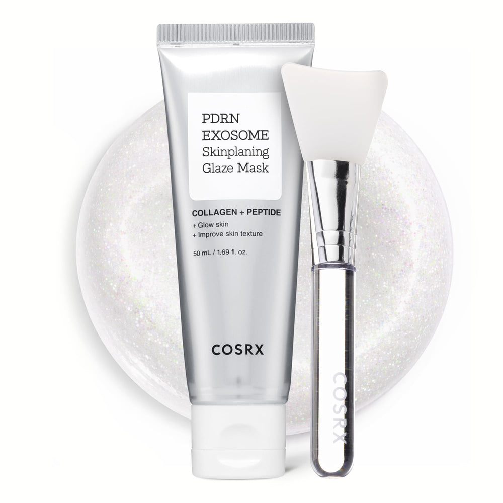COSRX PDRN EXOSOME glaze wrap mask jar close-up for deep hydration.