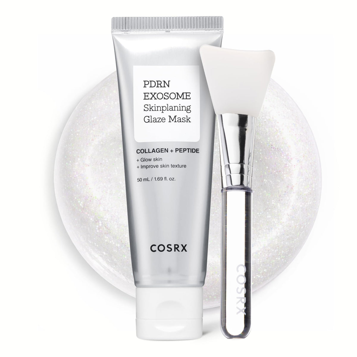 COSRX PDRN EXOSOME glaze wrap mask jar close-up for deep hydration.