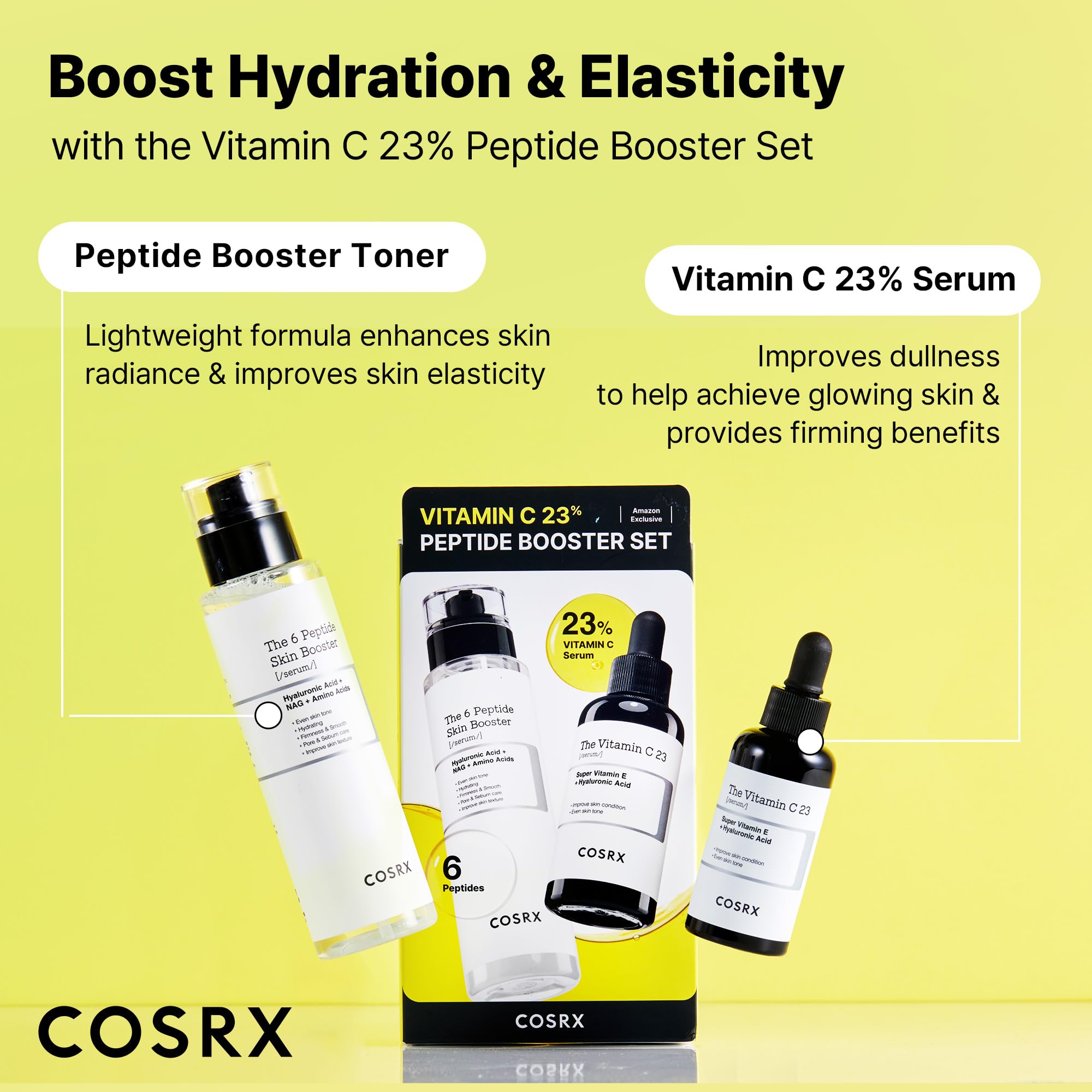 COSRX Peptide Booster Toner in use for skin renewal routine