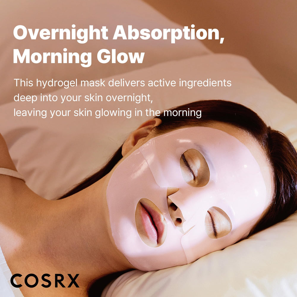 COSRX Pink Peptides Collagen Mask essence being absorbed for deep hydration