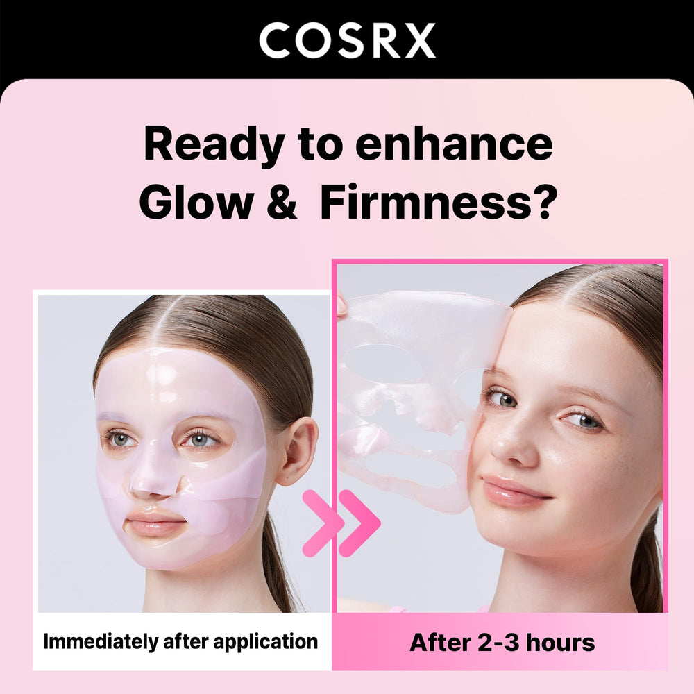COSRX Pink Peptides Collagen Mask foil-removal close-up demonstrates easy prep