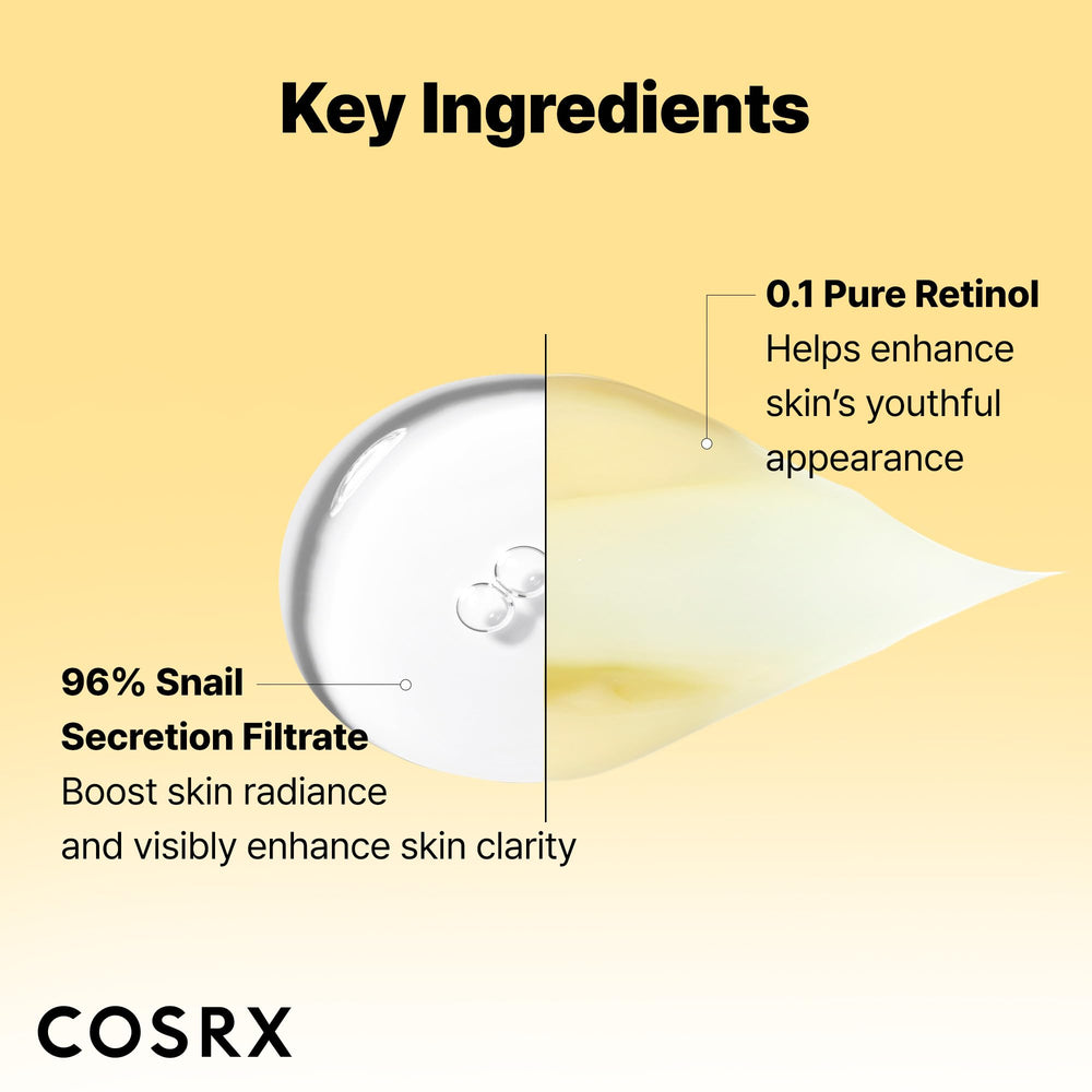 COSRX Retinol 0.1% Cream mini tube close-up reveals creamy texture for gentle renewal.