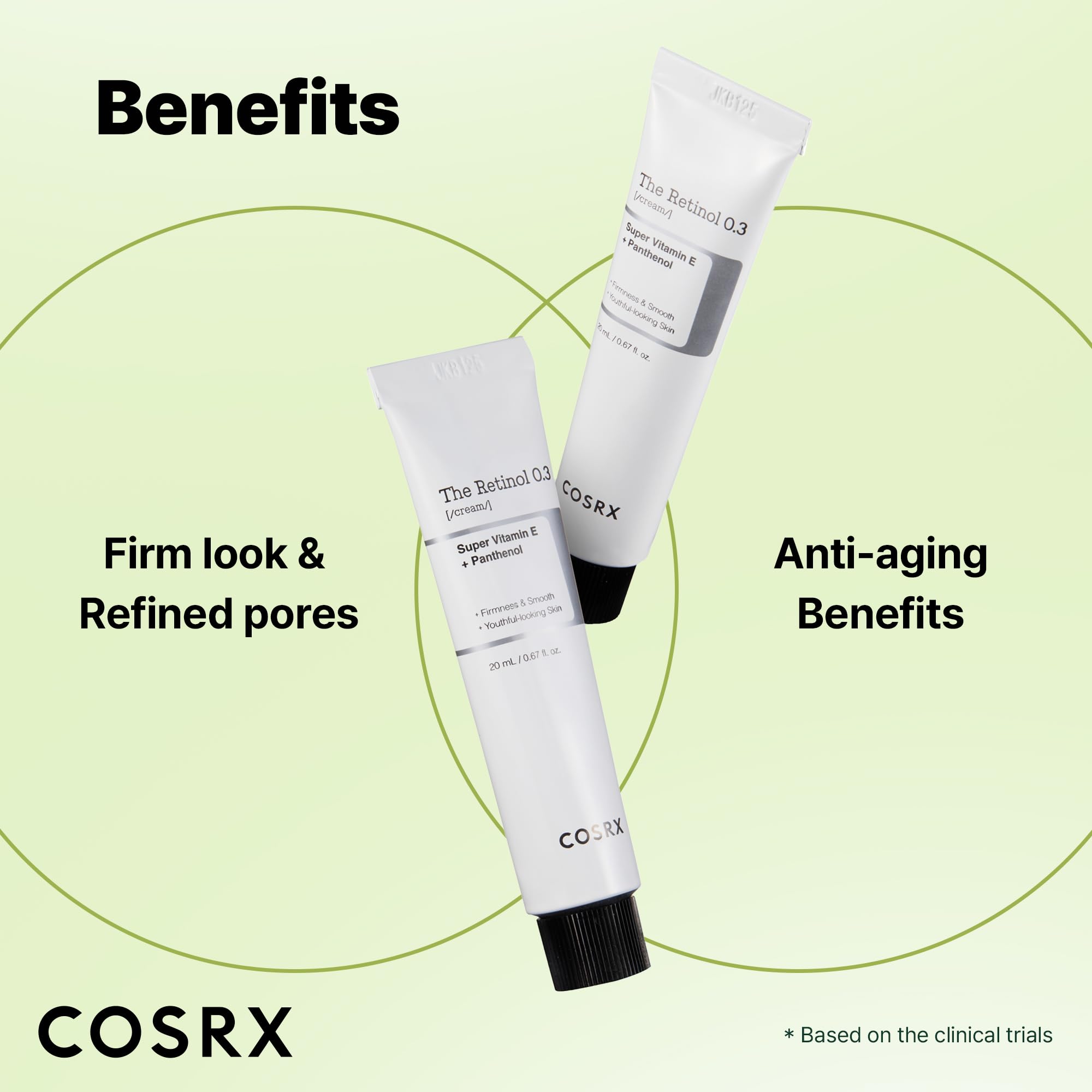 Applying COSRX Retinol 0.3% Cream on the face for gentle renewal