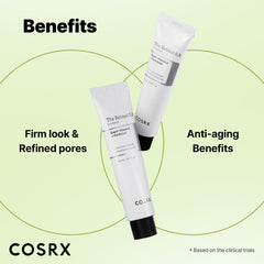 Applying COSRX Retinol 0.3% Cream on the face for gentle renewal