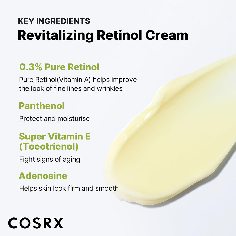 COSRX Retinol 0.3% Cream applied to the neck for smoother texture