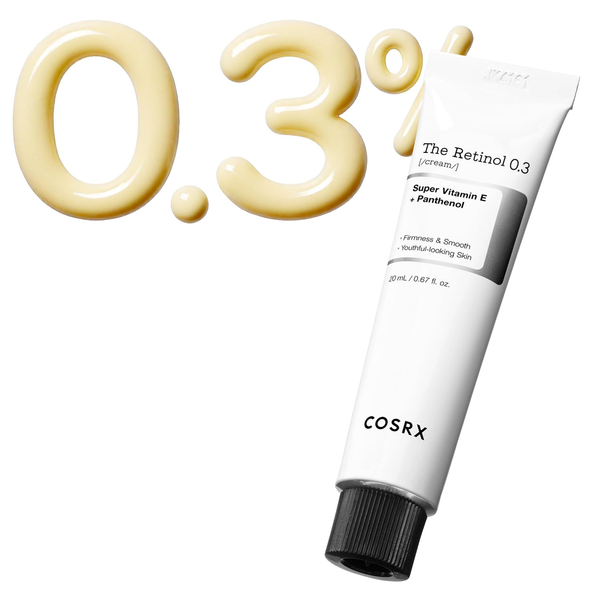 COSRX Retinol 0.3% Cream tube packaging shown for easy daily use