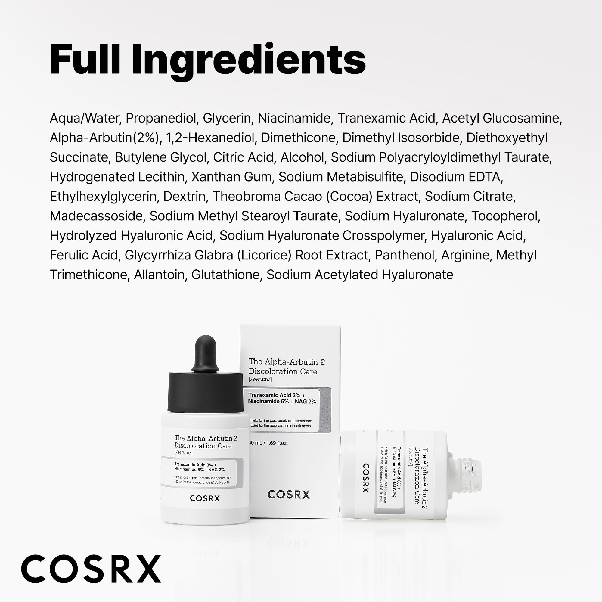 COSRX serum texture close-up demonstrates refreshing finish and hydration.