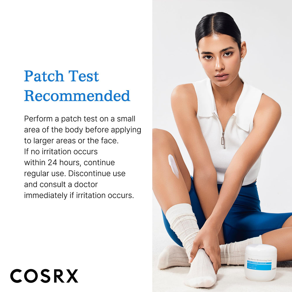 COSRX Skin Barrier Moisturizing Body Cream packaging on bathroom counter