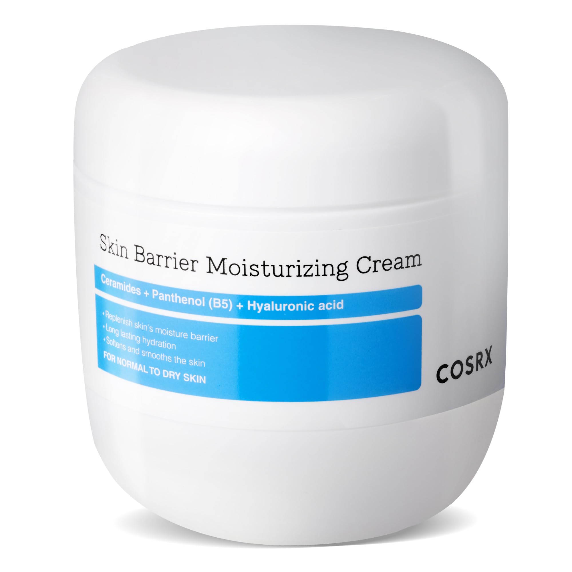 COSRX Skin Barrier Moisturizing Body Cream tub front for dry skin hydration