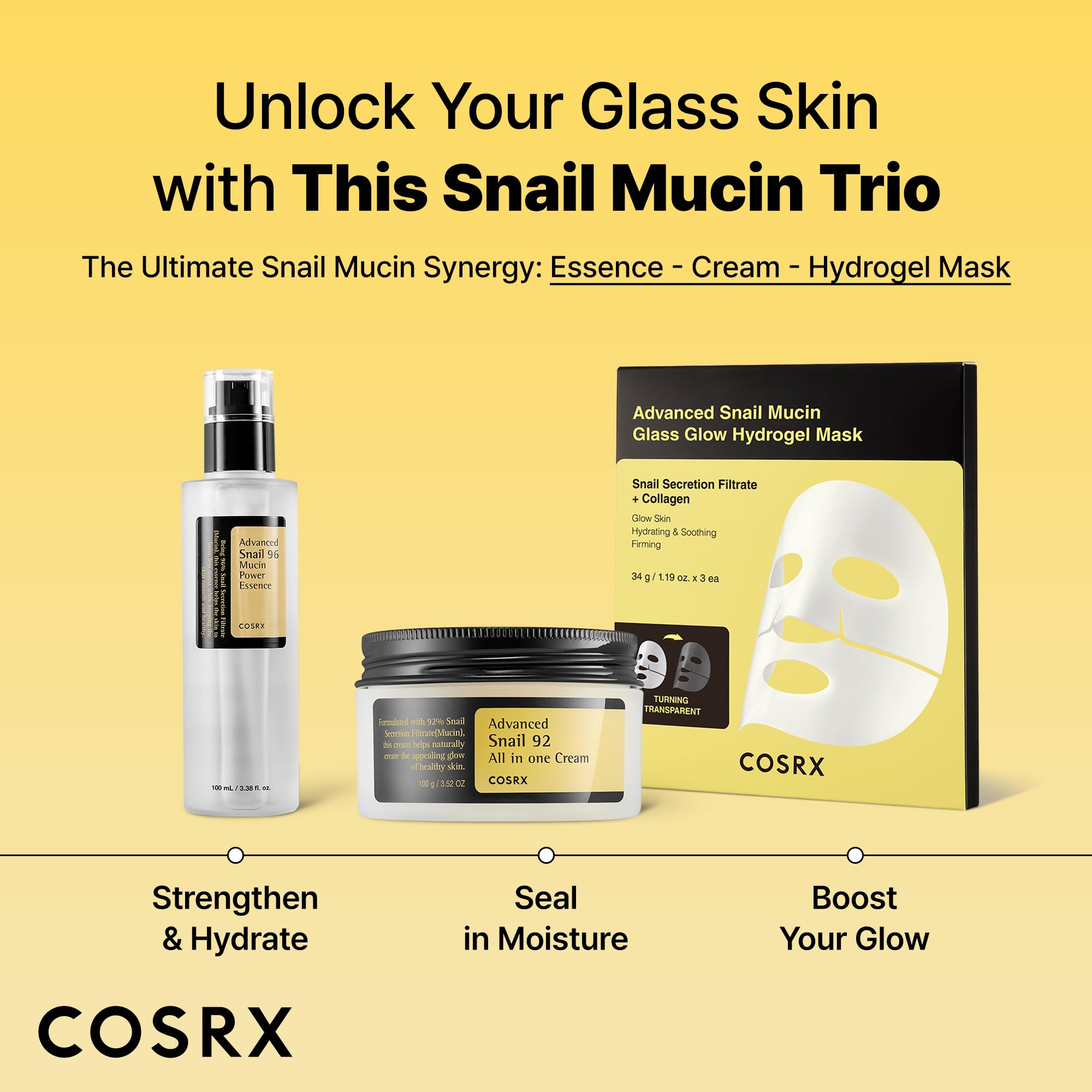 COSRX Snail Mucin 92% Moisturizer packaging back view confirms cruelty-free status.