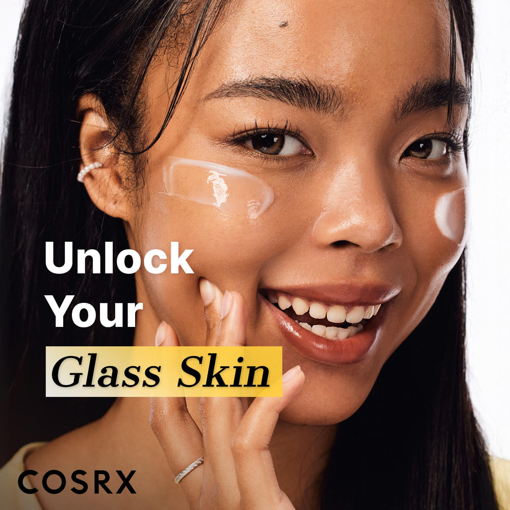COSRX Snail Mucin 92% Moisturizer texture swirl demonstrates fast-absorbing hydration.