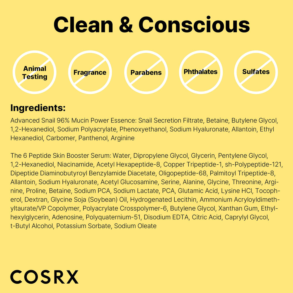 COSRX Snail Mucin booster complete routine visual.