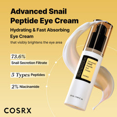 Close-up of COSRX Snail Mucin Peptide Under Eye Cream texture