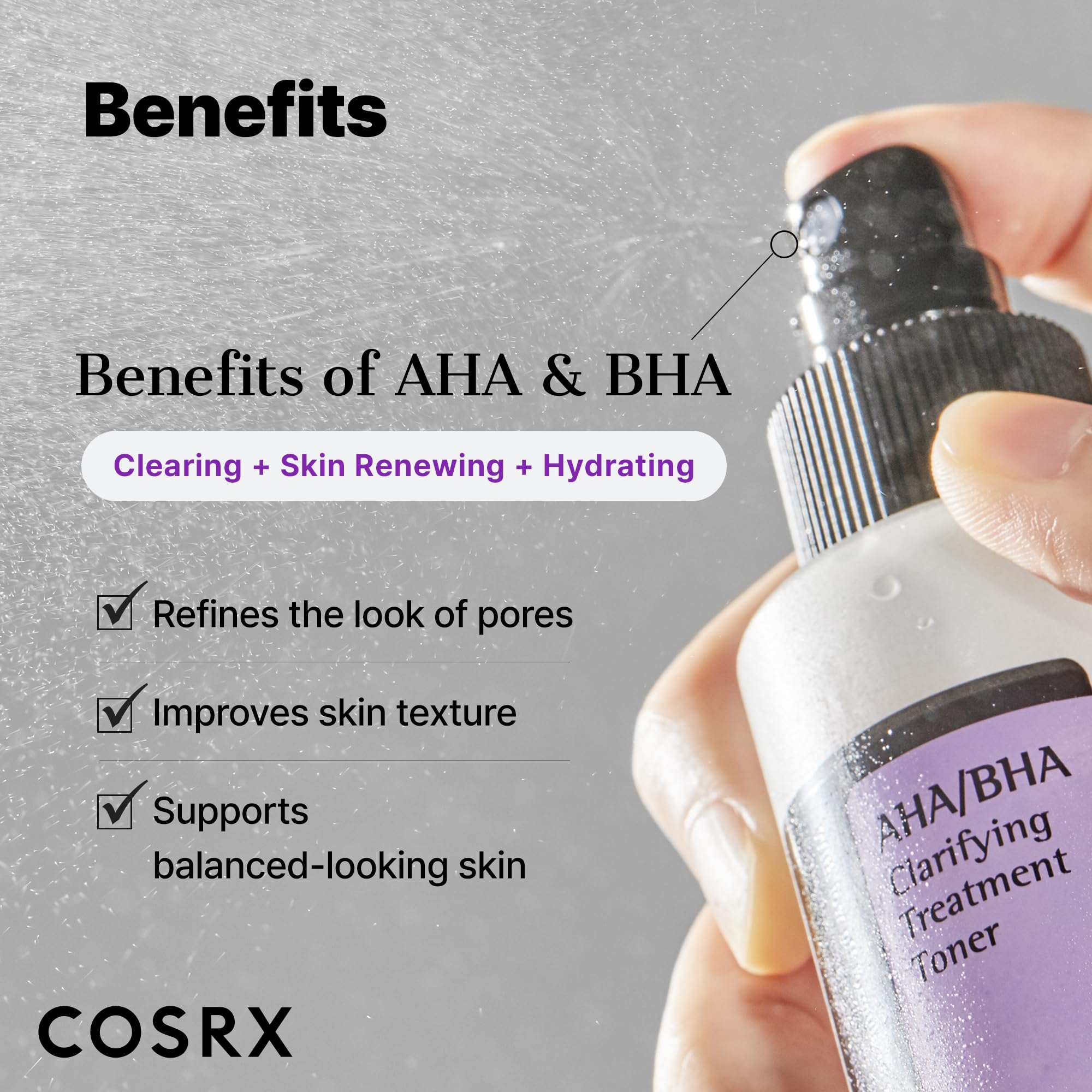 COSRX toner being absorbed with cotton pad for hydration and balance