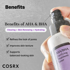COSRX toner being absorbed with cotton pad for hydration and balance