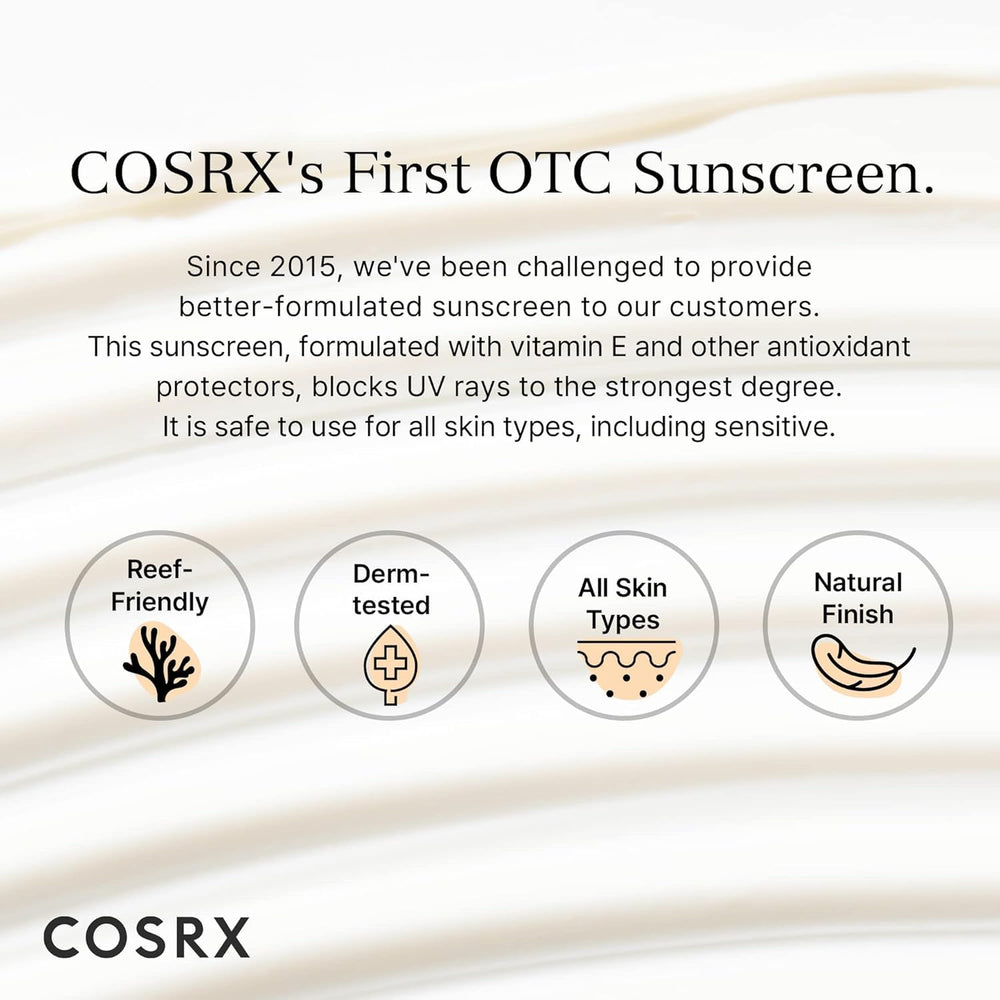 COSRX Vitamin E Sunscreen daily-use for all skin tones.