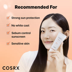 COSRX Vitamin E Sunscreen on skin with natural glow.
