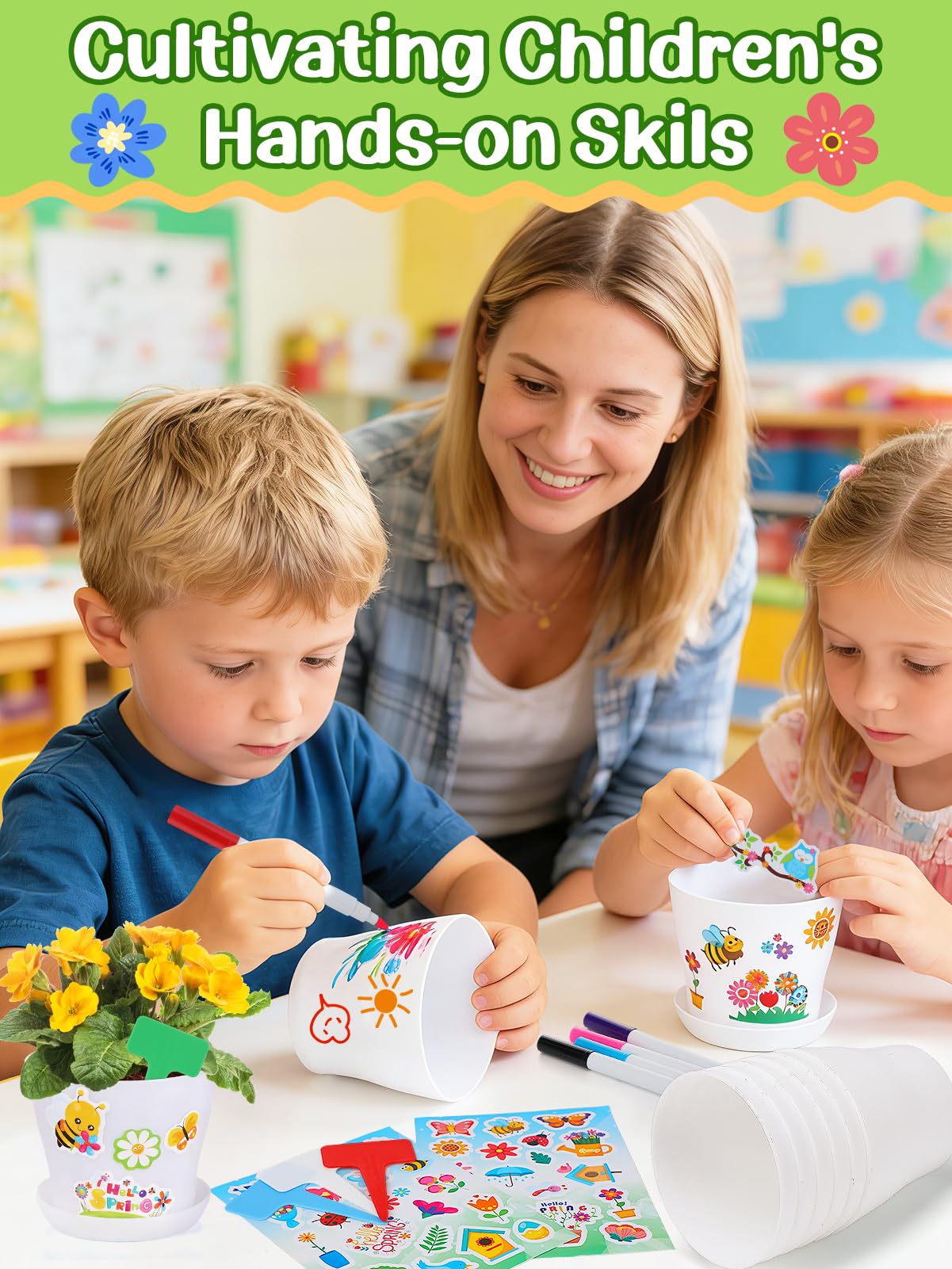 Cosweet spring-themed stickers closeup showing cheerful designs