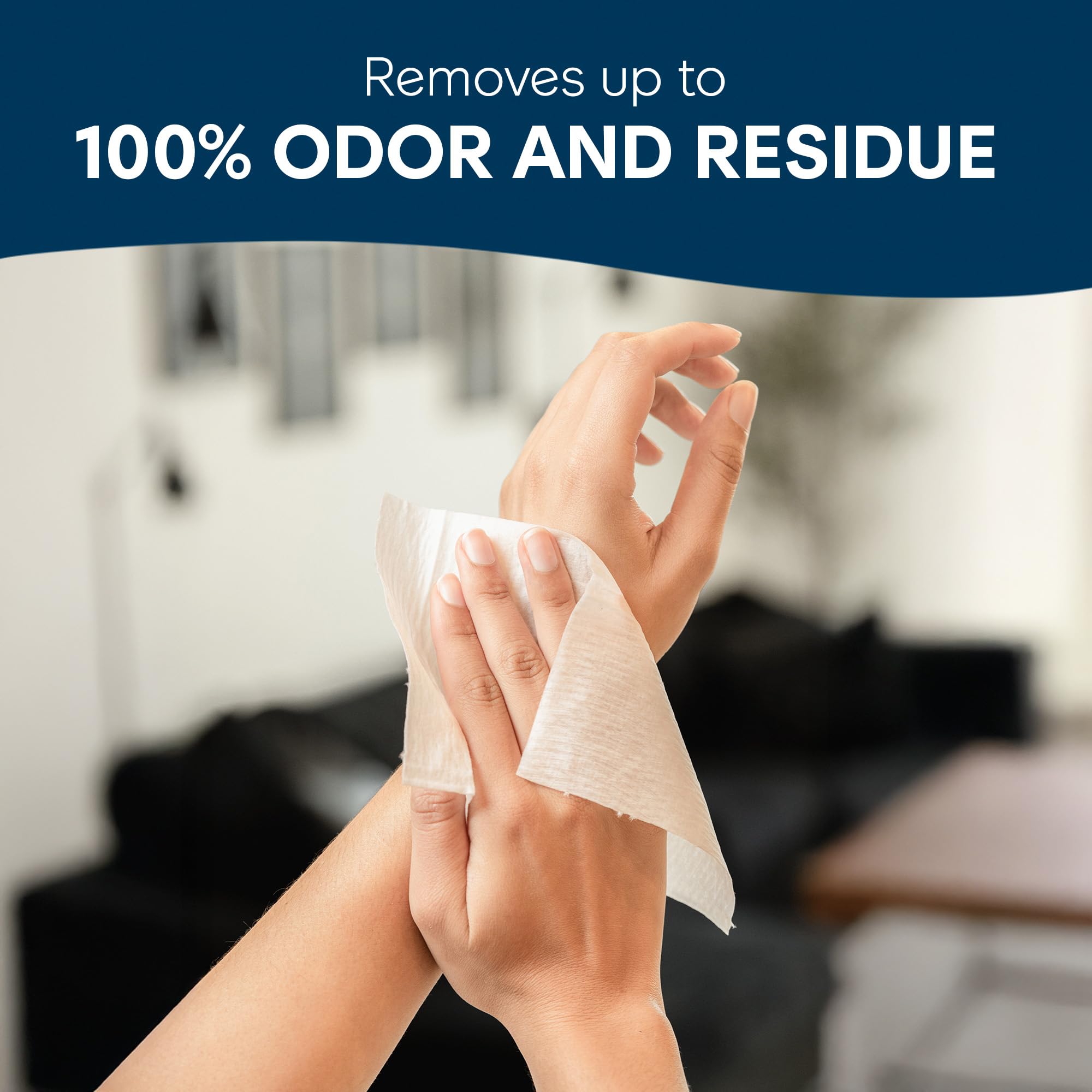 Open flip-top lid of Cottonelle XL wipes for easy dispensing.