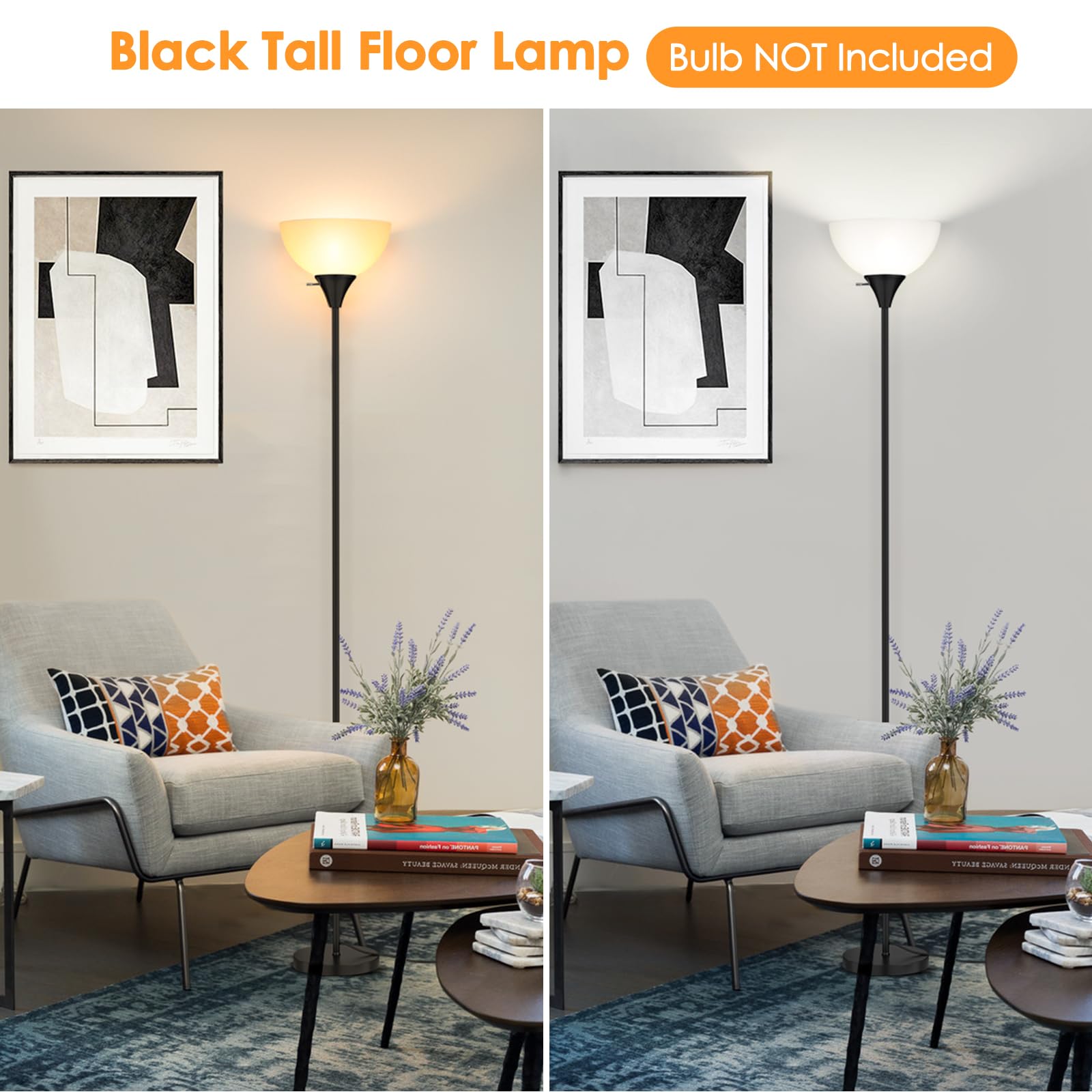 Coucrek floor lamp shade white creates soft, even illumination.