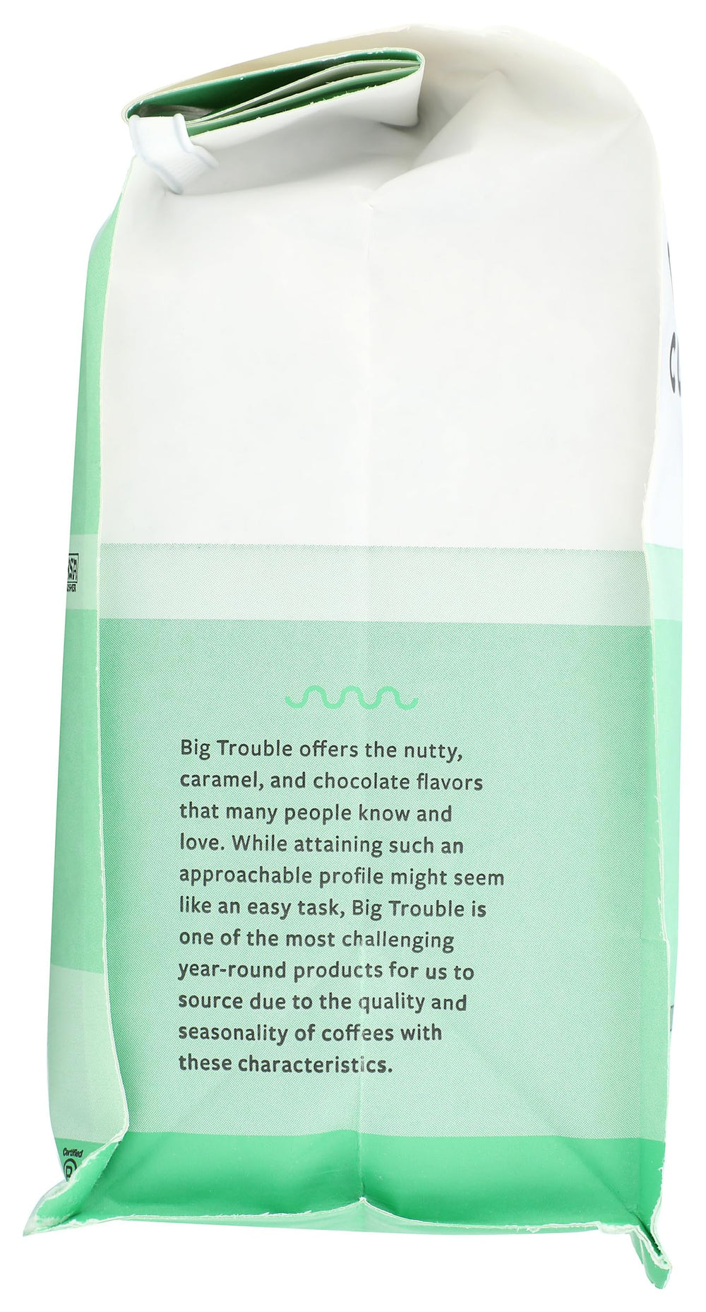 Counter Culture Big Trouble pour-over steaming cup conveys inviting aroma and balance.