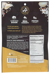 Country Archer Bison Jerky Original 2oz slice closeup shows savory texture.