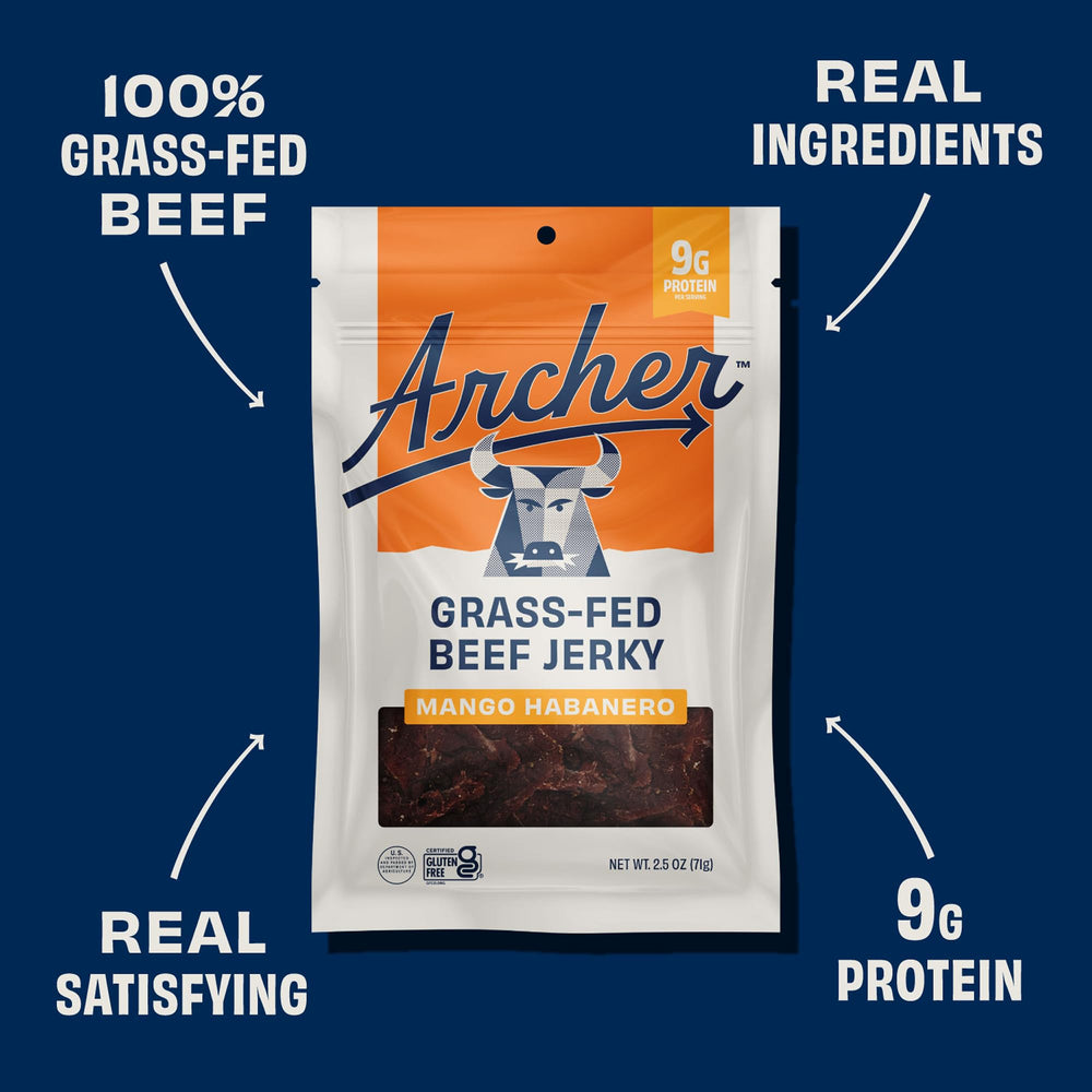 Country Archer Grass-Fed Beef Jerky ingredients close-up reveals clean, simple ingredients