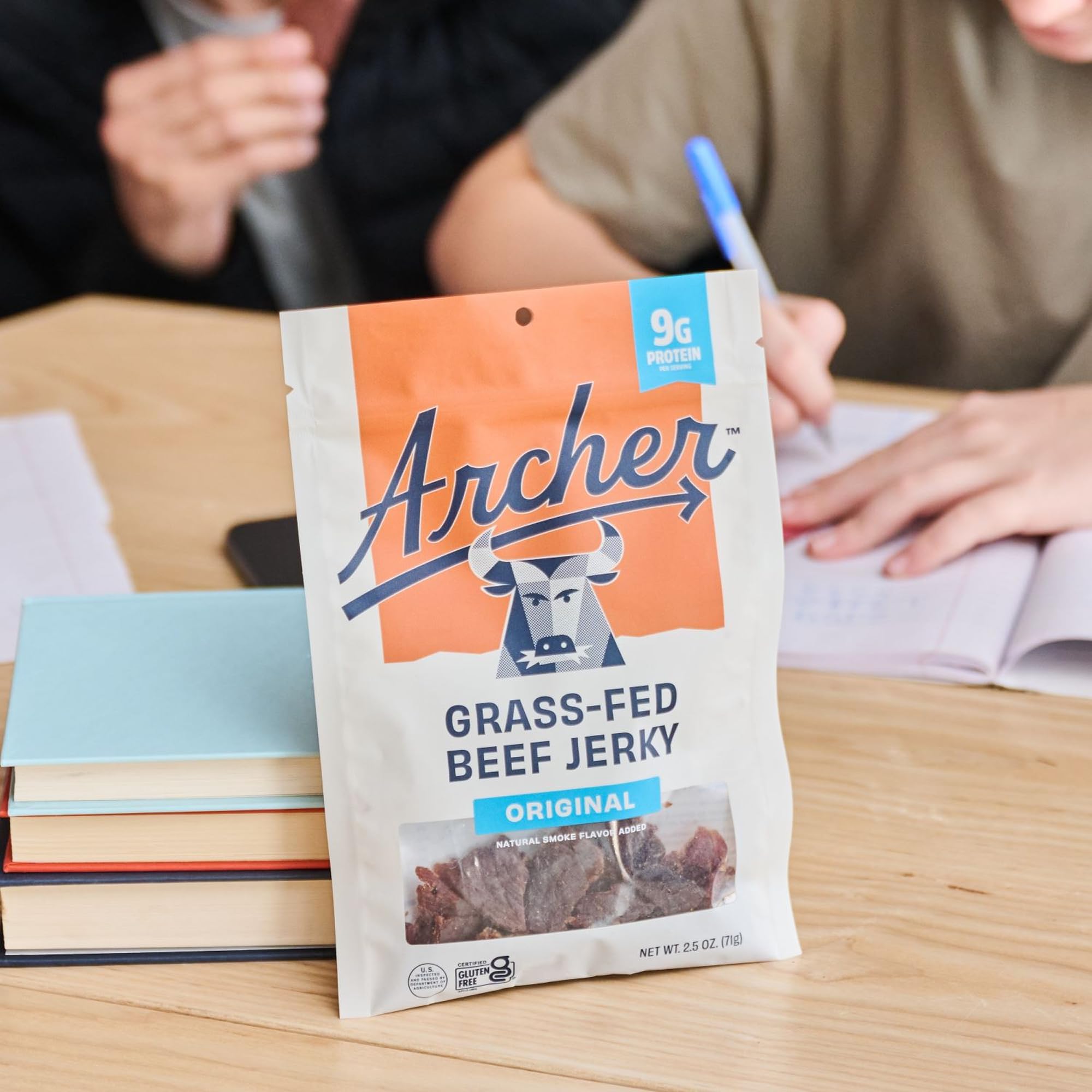 Country Archer Hatch Chile jerky strip with smoky kick and rich flavor.