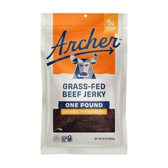 Country Archer Mango Habanero beef jerky pack shot highlights a protein-rich snack.