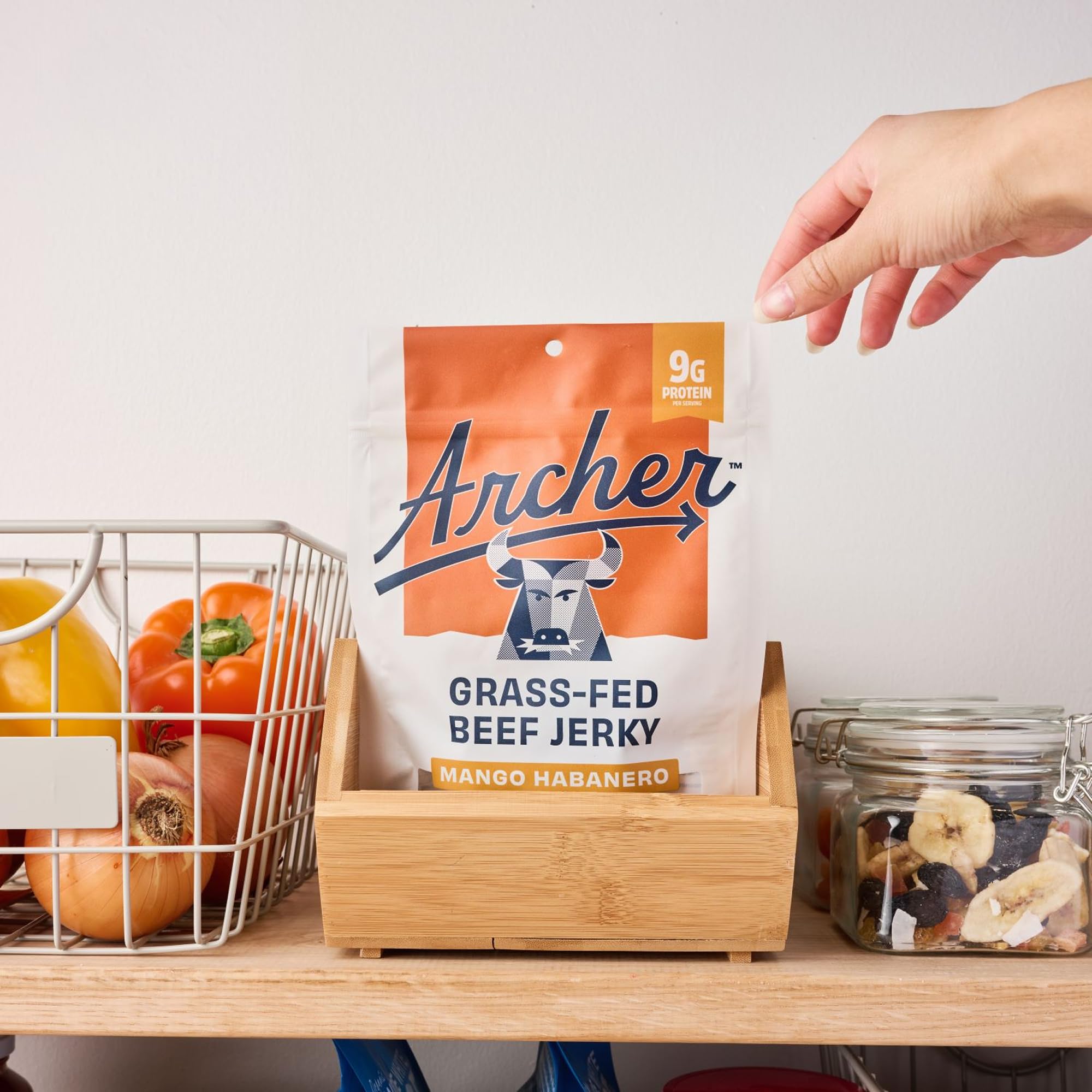 Country Archer Mango Habanero Jerky on-the-go snack demonstrates portable protein option