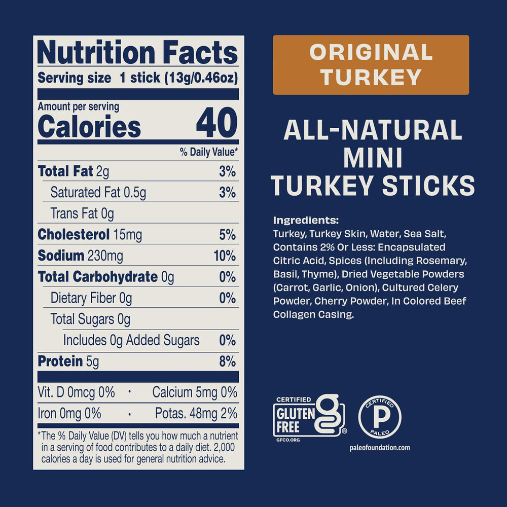 Country Archer Mini Turkey Jerky Stick closeup highlights lean meat and natural seasoning