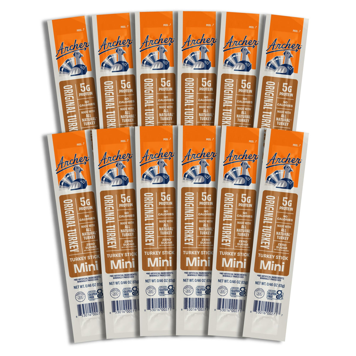 Country Archer Mini Turkey Jerky Sticks pack shows portable protein snack for on-the-go