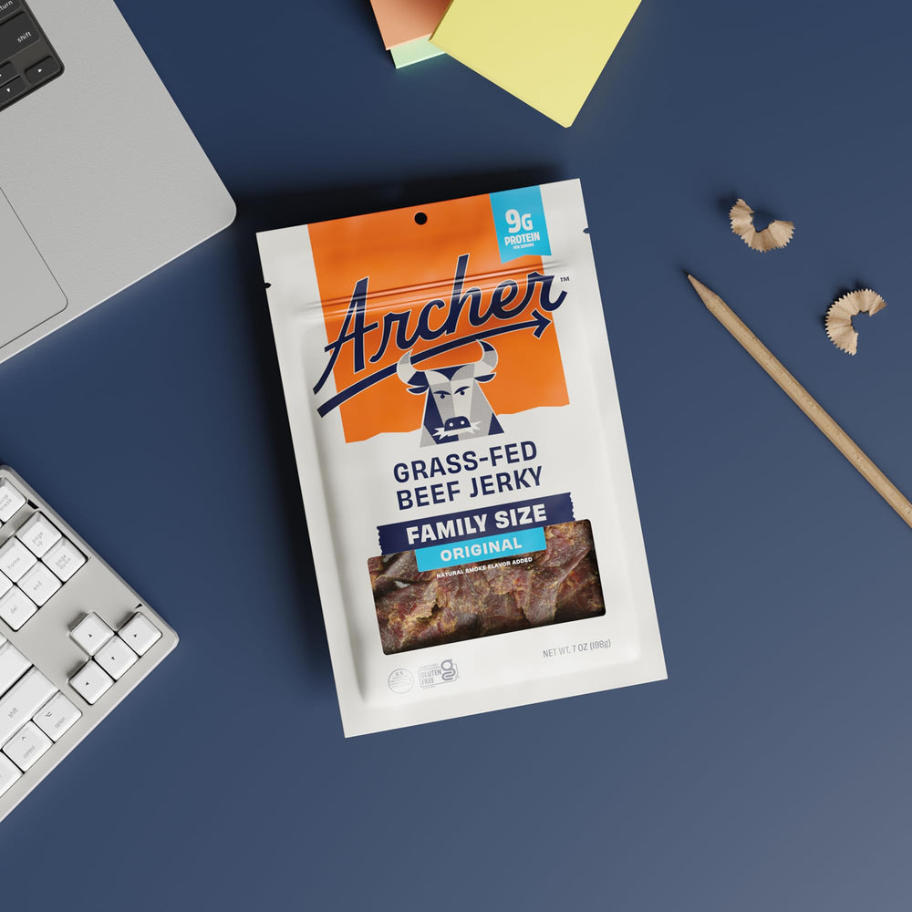 Country Archer Original flavor jerky served as a road trip snack