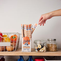 Country Archer Turkey Jerky Sticks packaging highlights portability and convenience.