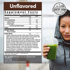 Country Farms Collagen + Greens scoop added to coffee for a quick nutrition boost